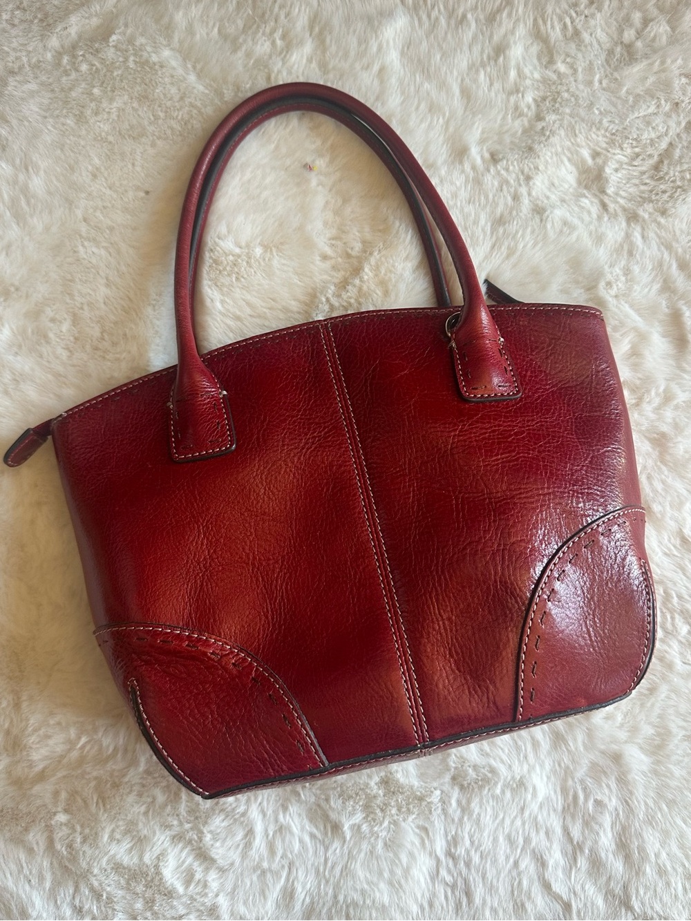 Fossil Cherry Red Purse / Crossbody